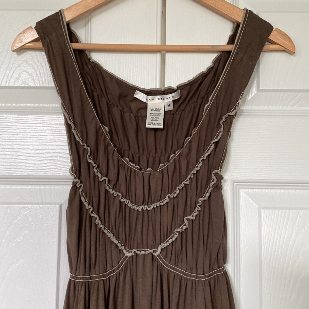 Max Studio sleeveless chocolate brown dress